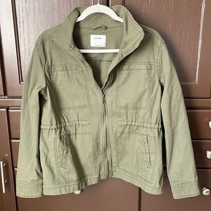 Green anorak jacket